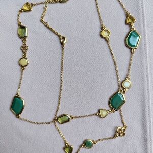 Stella & Dot green Pippa long necklace